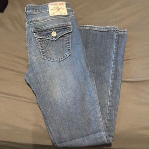 True Religion Women's Light Blue Boot Cut Jeans